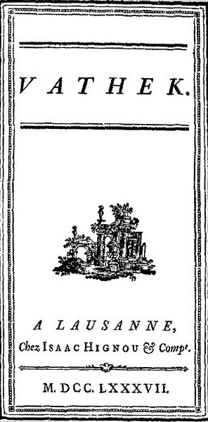 Couverture du livre Vathek de William Beckford